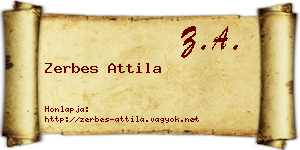 Zerbes Attila névjegykártya